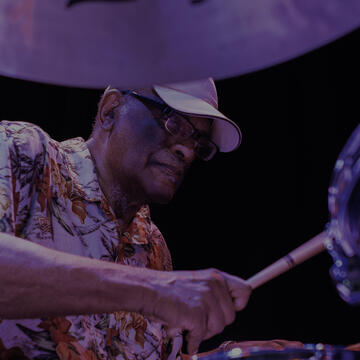 Drummer Joe Chambers performing