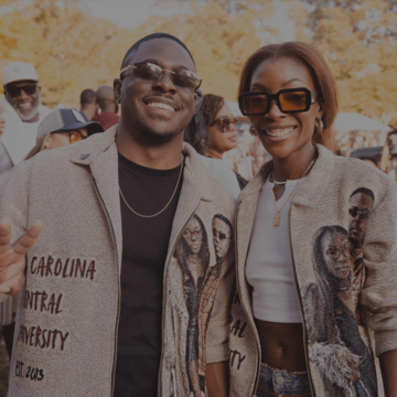 A Photo of Two students enjoying Homecoming