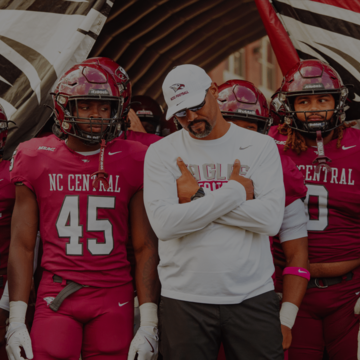 A photo of NCCU's foot team on game day