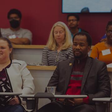 A group of people attending event