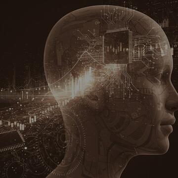 AI head with processor chip