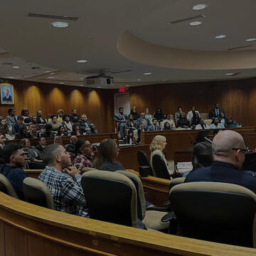 people attending court