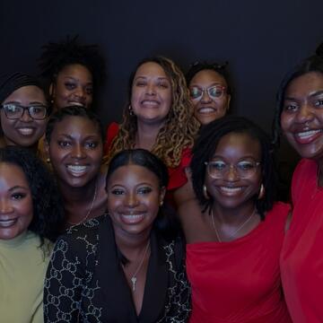 Group of women at event.