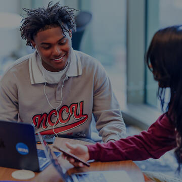 Two students talking