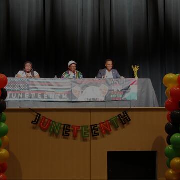 People on a stage