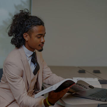 Image of law student studying