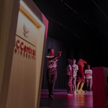 Students on Stage
