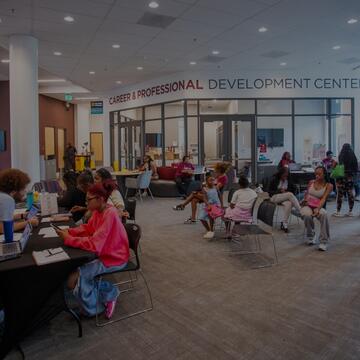 Students on the Career and Professional Development Center