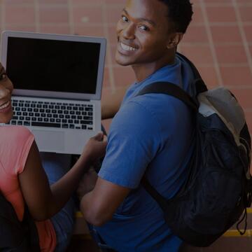 Students on a laptop