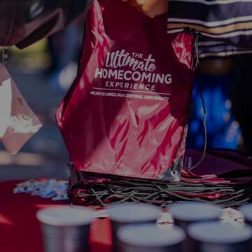 Person holding a Homecoming bag